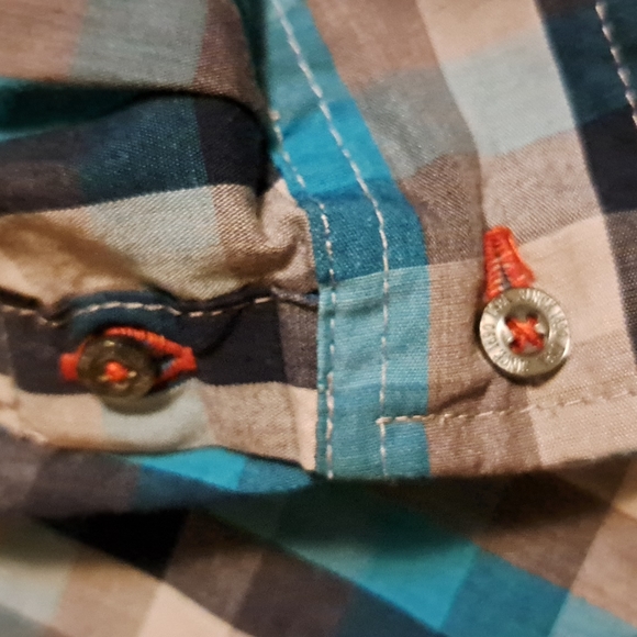 U.S. Polo Assn. Plaid Button Down Blue Shirt - Picture 6 of 7